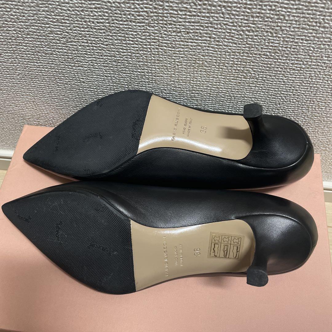 ファビオルスコーニ　Fabio Rusconi パンプス　ブラック　23cm