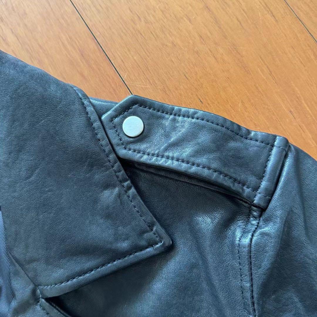 SALLSAINTS レザージャケット ダブルライダース 黒 ブラック