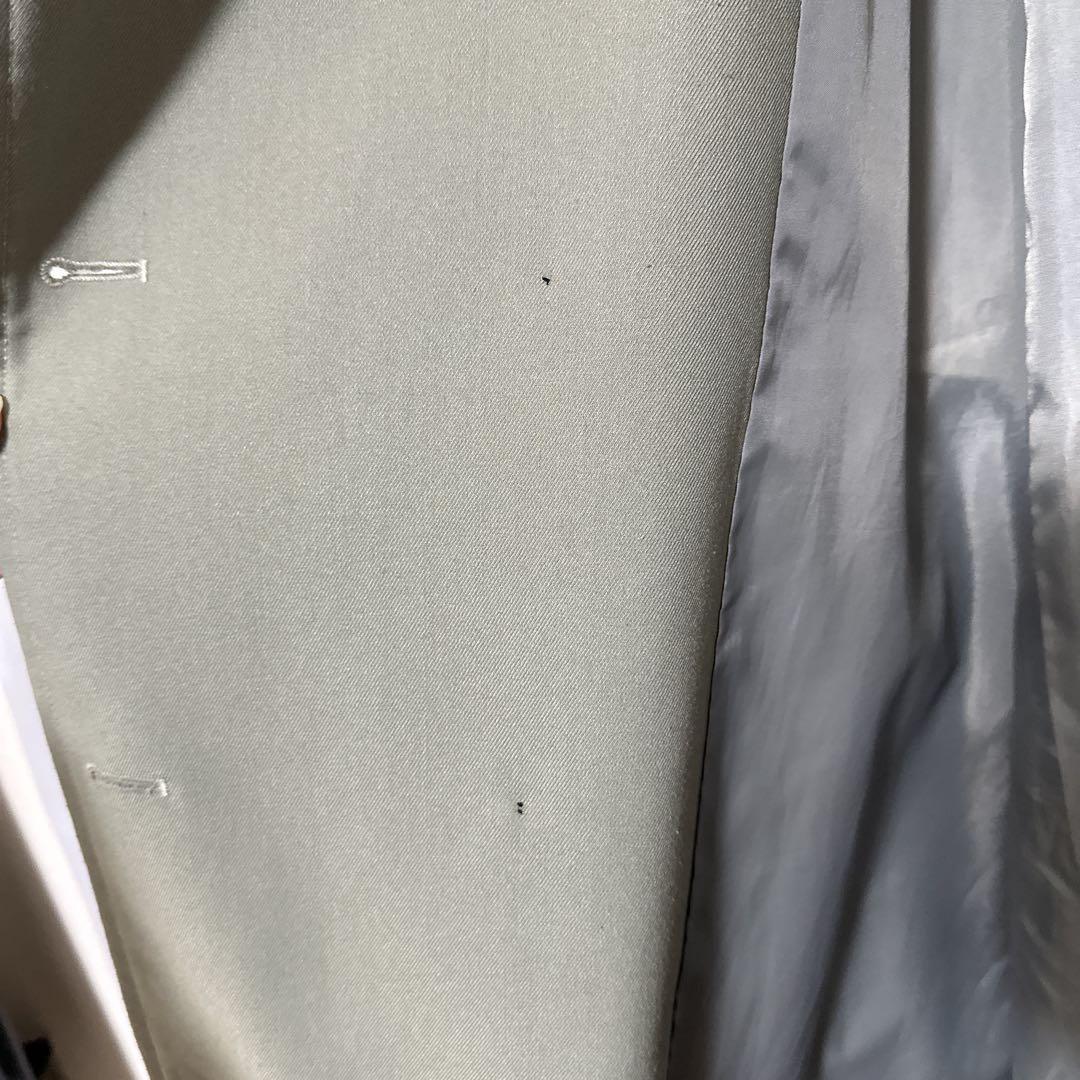 値下げ SHEER DOUBLE DRESS TRENCH COAT カーキ