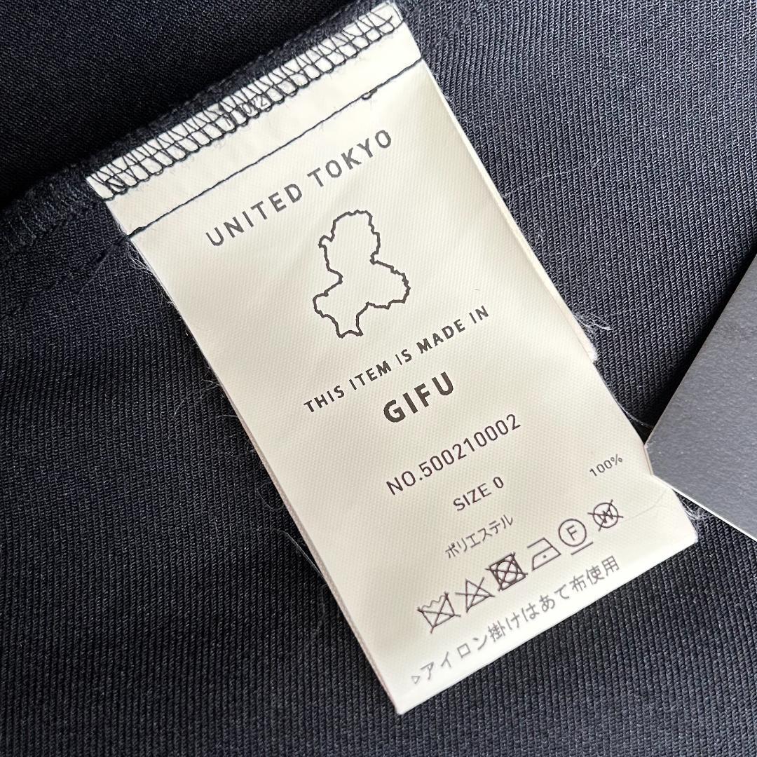 【美品・タグ】UNITED TOKYO サイズ０　アシメプリーツワンピース 黒