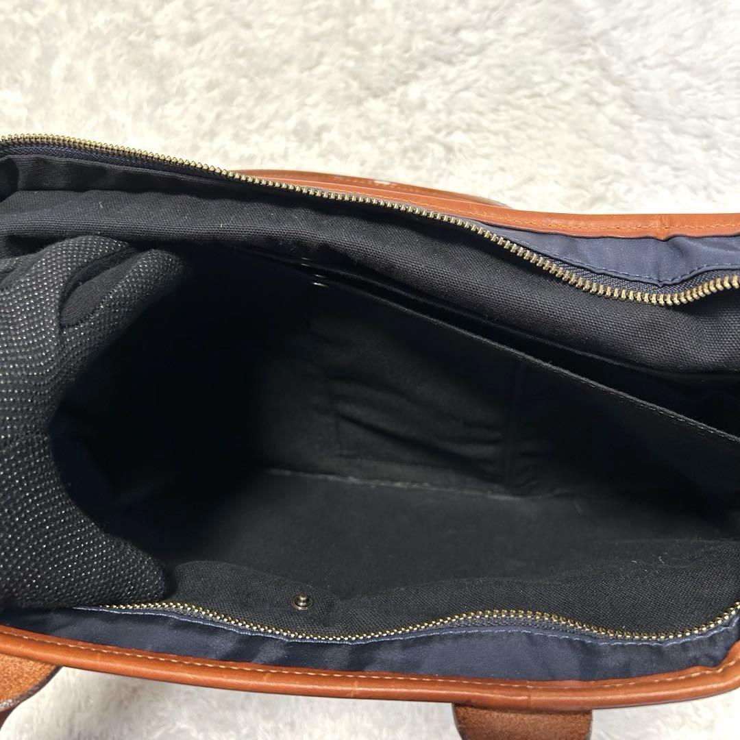 極美品✨フェリージ 1772/1 ハンドバッグ 2way レザー ナイロン 紺