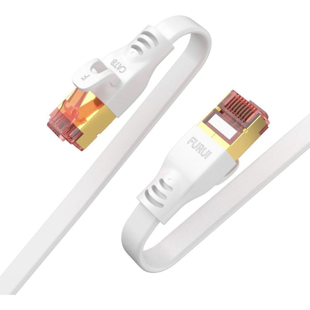 LAN フラット ケーブル イーサネット cat8 アダプター ルーター ゲーム