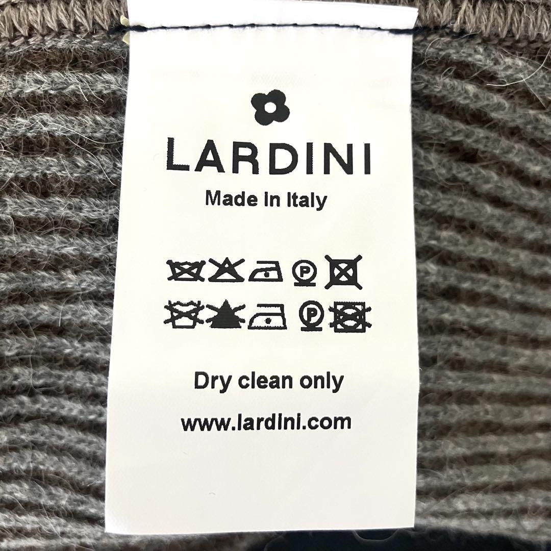 LARDINIラルディーニ・ベビーアルパカ・ライトブラウン×グレーストライプS