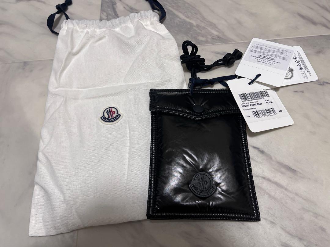 MONCLER モンクレール ポケット フォン ケース ブラック 新品未 MONCLER モンクレール ポケット フォン ケース ブラック 新品未