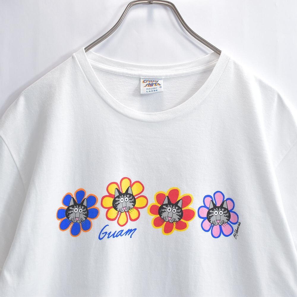 90s アメリカ製 crazy shirt クリバンキャット プリント Tシャツ