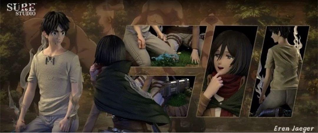 進撃の巨人 エレン ミカサ フィギュア ガレージキット
