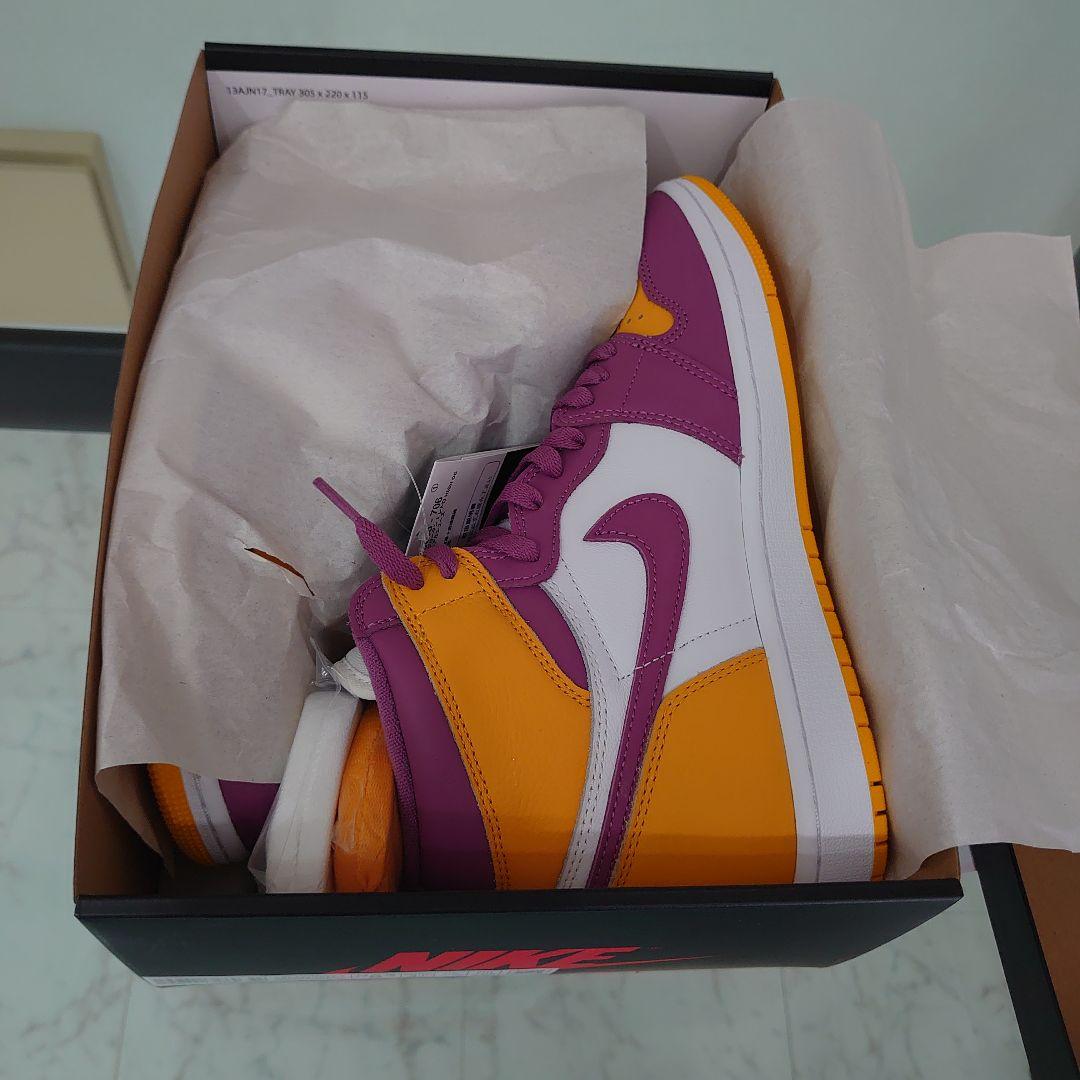 新品未使用品 NIKE ナイキ エアジョーダン1 ハイ OG ブラザーフッド 画像11