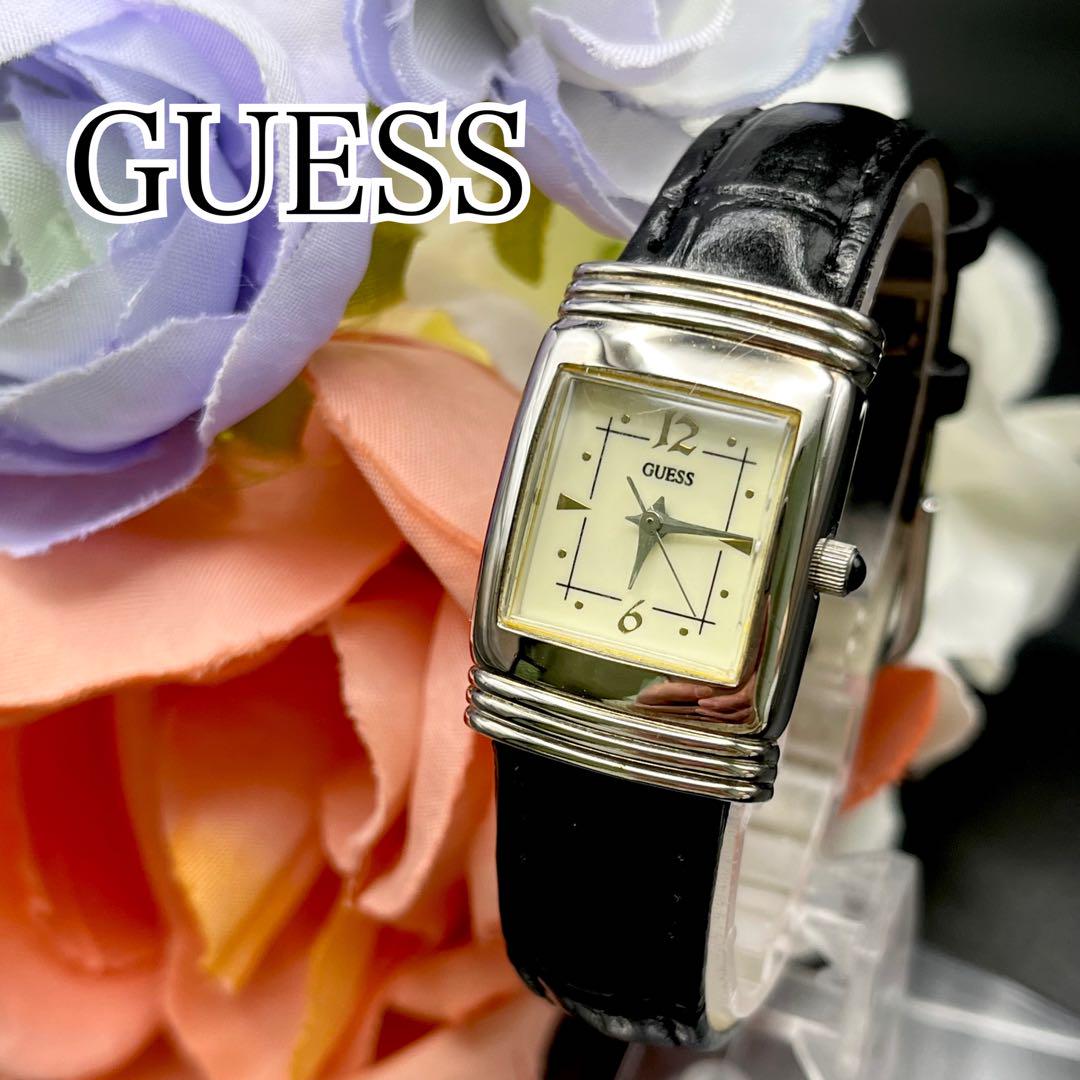 【稼動品】腕時計 GUESS ゲス 新品ベルト 新品電池 レディース