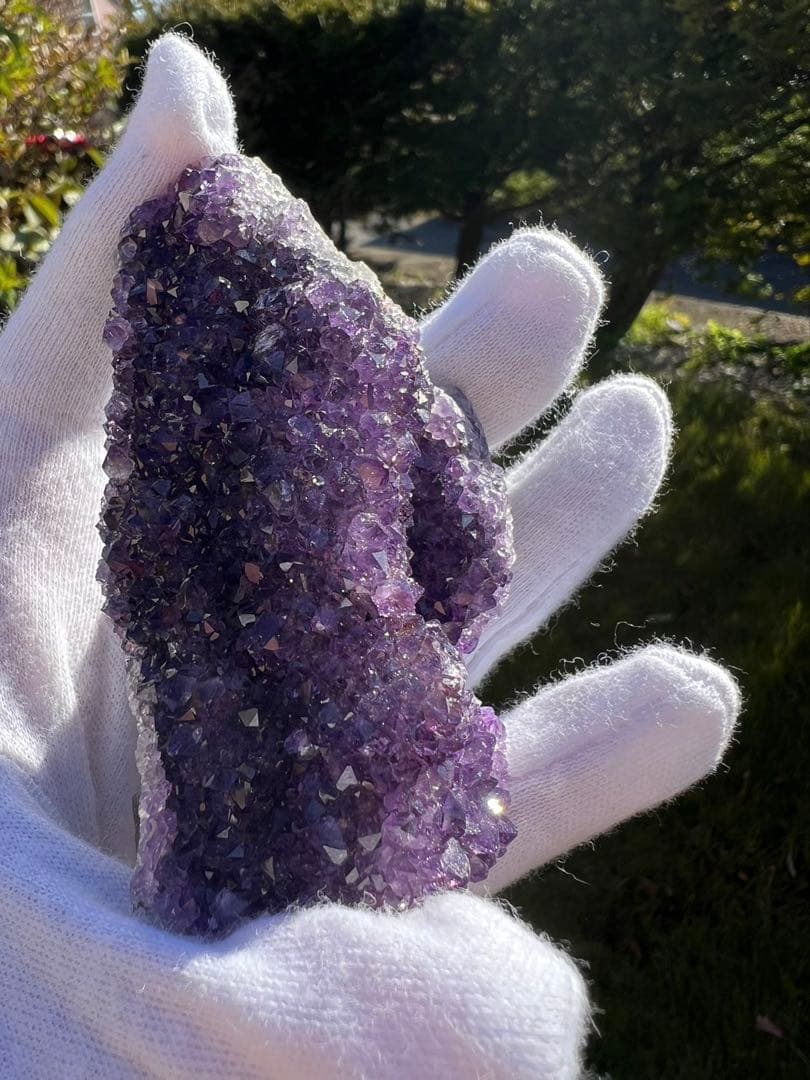 ウルグアイ産 フラワーアメジストクラスター t614-7571 アメジスト クラスター ウルグアイ産 原石 amethyst 一点物 台座付属