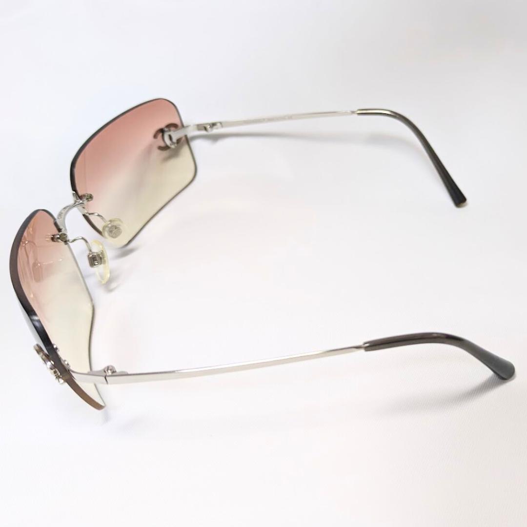 美品 CHANEL シャネル リムレス サングラス 4017-D ライン