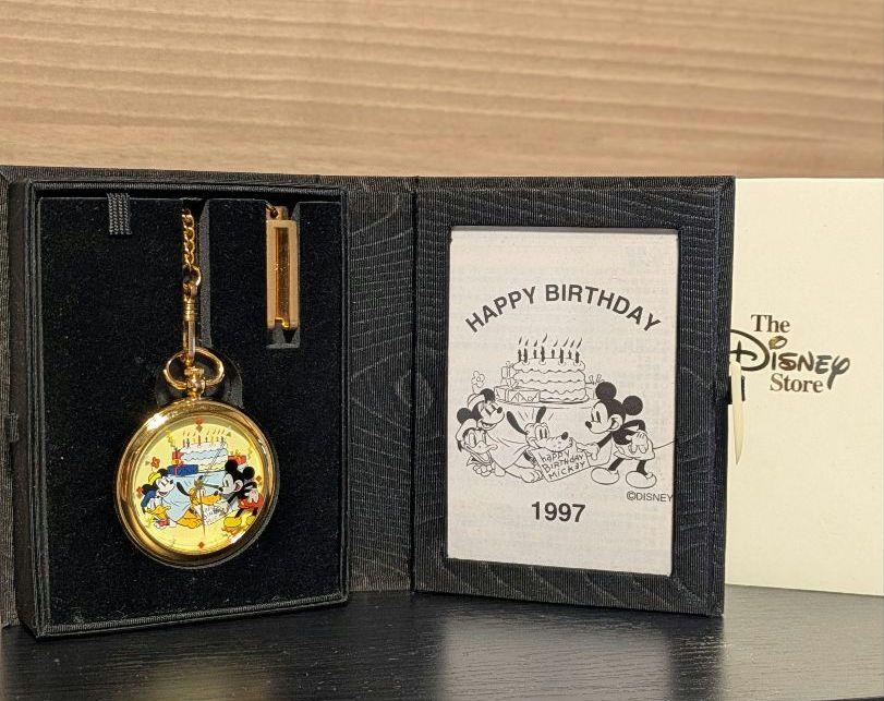 レア【美品】1997年 ミッキーマウス バースデー懐中時計 - メルカリ