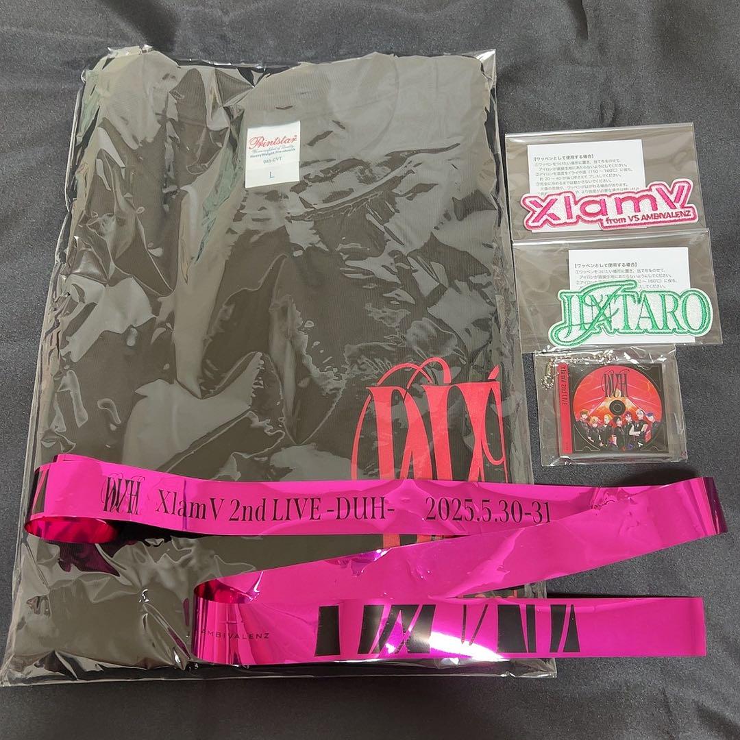 XlamV DUH Tシャツ ボイスキーホルダー ワッペン ジンタロウ