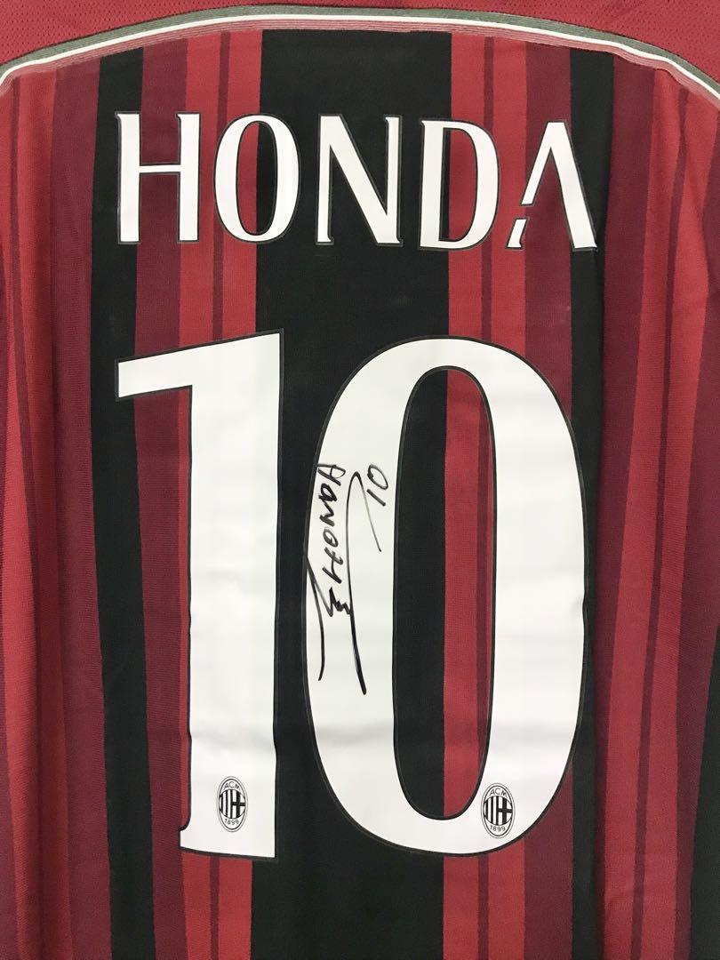 NECO／W様専用　新品 ACミラン10 本田圭佑選手直筆サイン入りユニフォーム