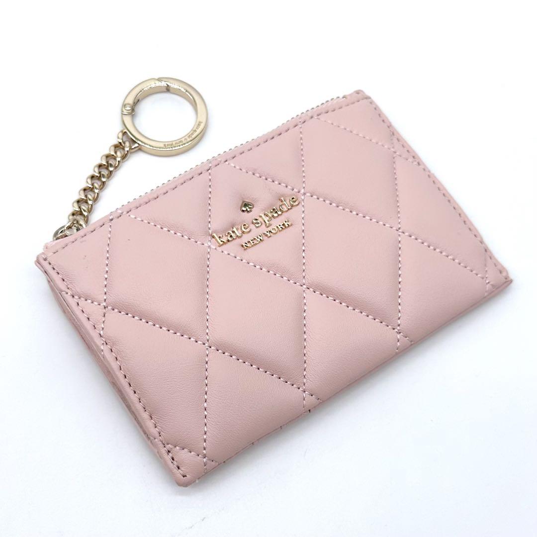 美品✨ケイトスペード キャリー スモール ジップ カードホルダー ピンク系
