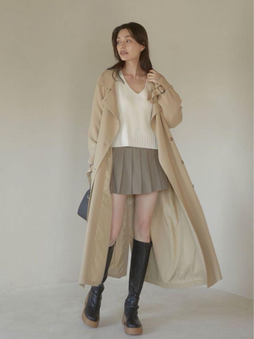 ACYM アシーム Stand collar long trench コート