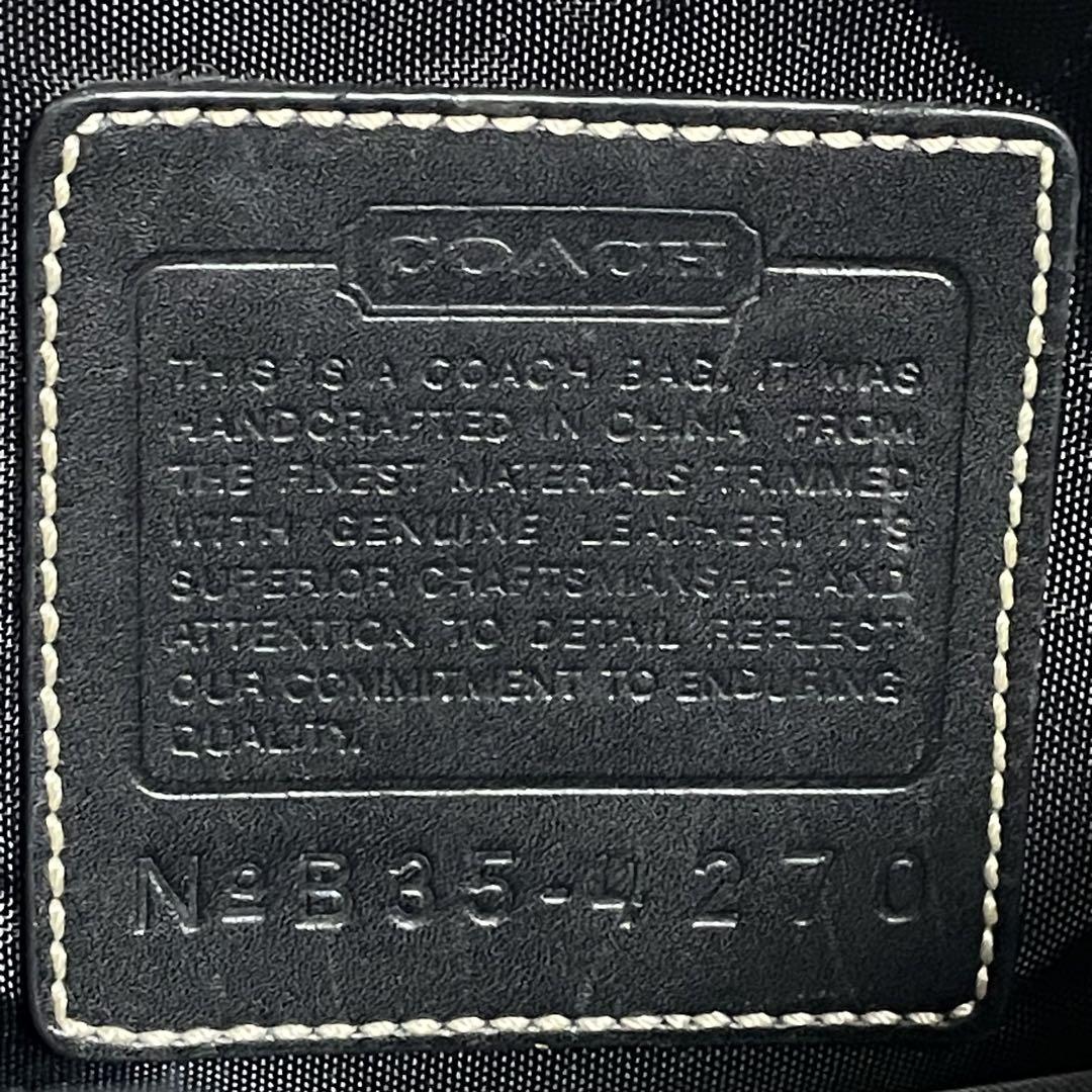 COACH シグネチャー ショルダーバッグ キャンバス×レザー 斜め掛け