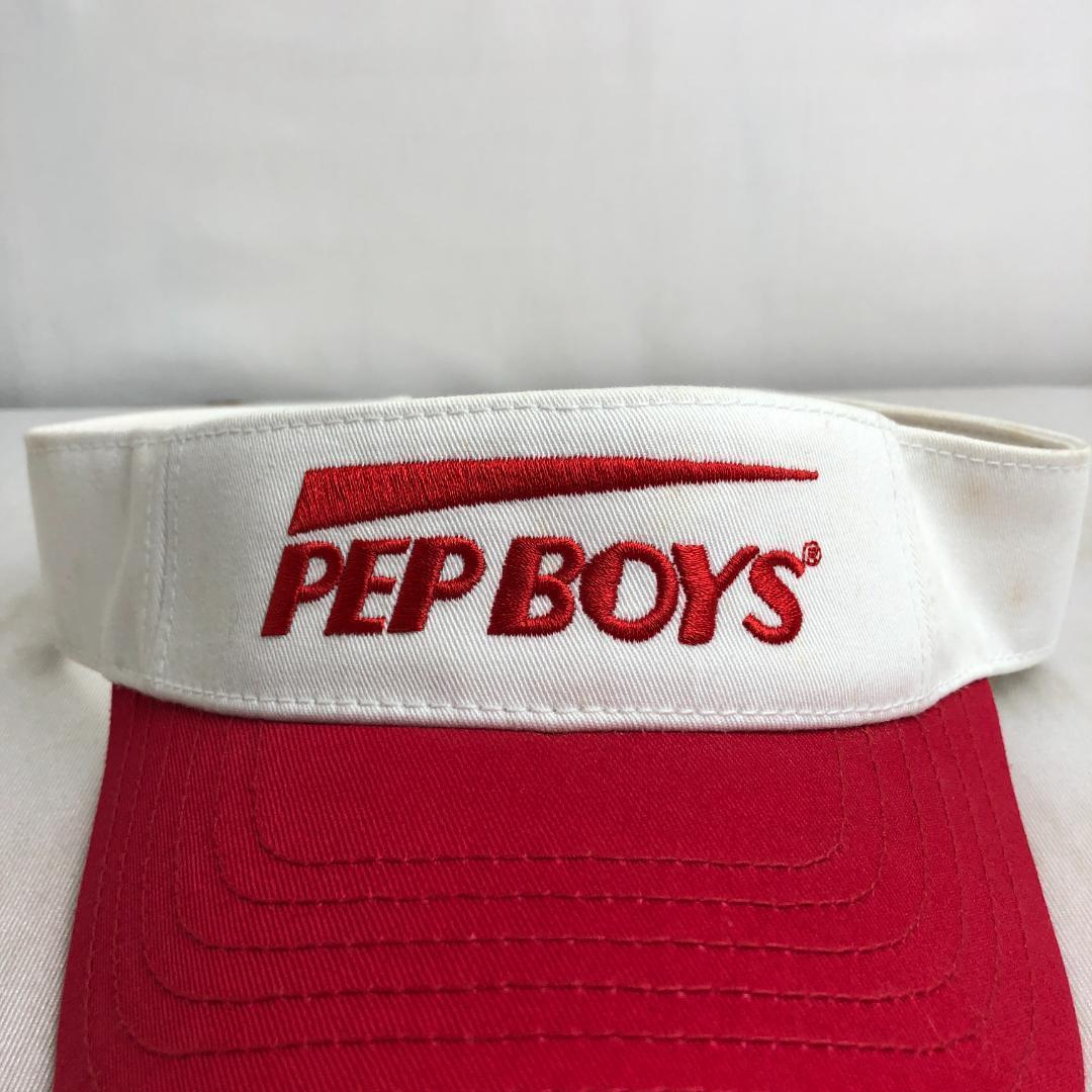 미국 구매품 캡 선 바이저회 PEP BOYS 자전거점 흰색