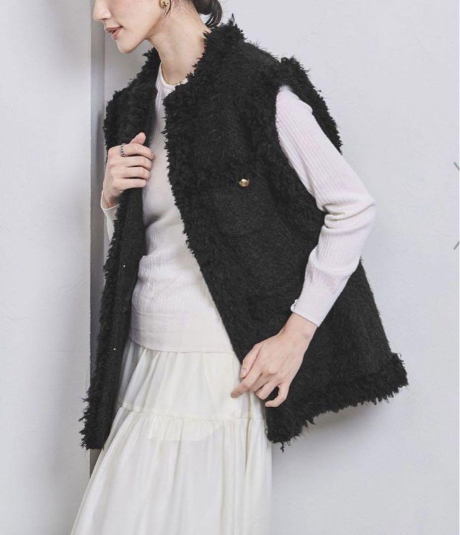 united arrows シャギーツイードベスト　ジレ　滝沢真紀子