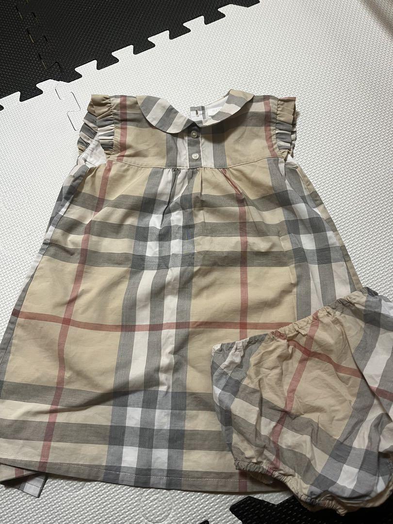 BURBERRY チェック柄ワンピース ショーツセット 90サイズ BURBERRY チェック柄ワンピース ショーツセット 90サイズ