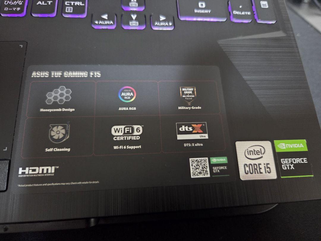 ASUS ゲーミングノートPC TUF GAMING F-15 FX506L