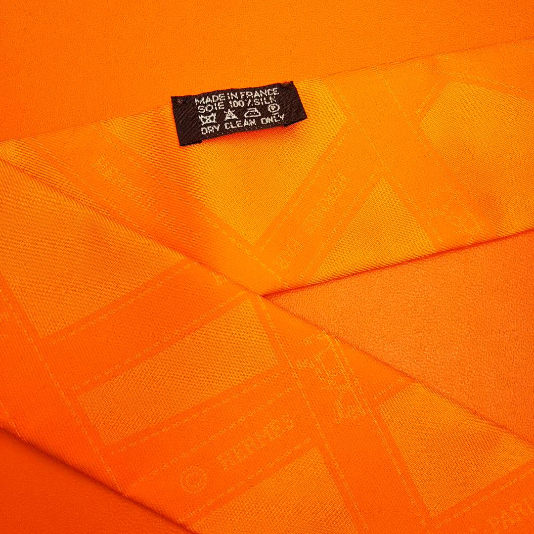 送料無料限定SALE ⭐️ リボン柄 ボルデュック H 馬 kLafY-m78740699191 エルメス HERMES ツイリー オレンジ 好評再入荷