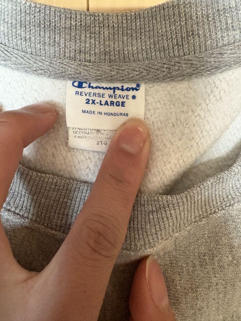Champion REVERSE WEAVE XXL OXグレー　青タグ