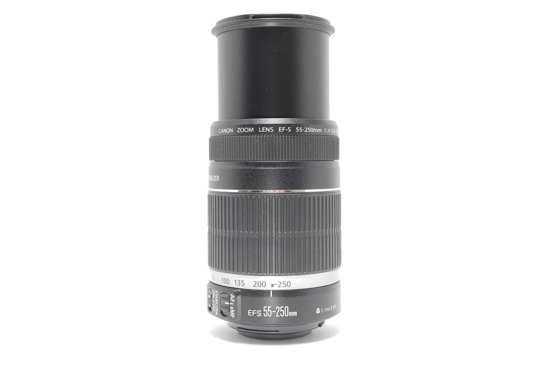 ✨美品✨キヤノン 望遠 EF-S 55-250mm IS 手振れ補正 フード付き 超望遠レンズ❤️Canon EF-S 55-250mm IS❤️手振れ補正❤️