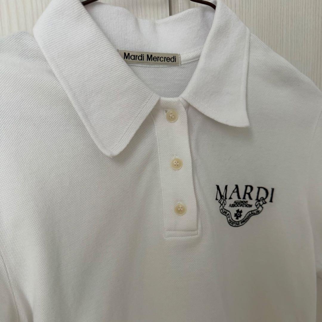 Mardi Mercredi 半袖ポロシャツ ホワイト