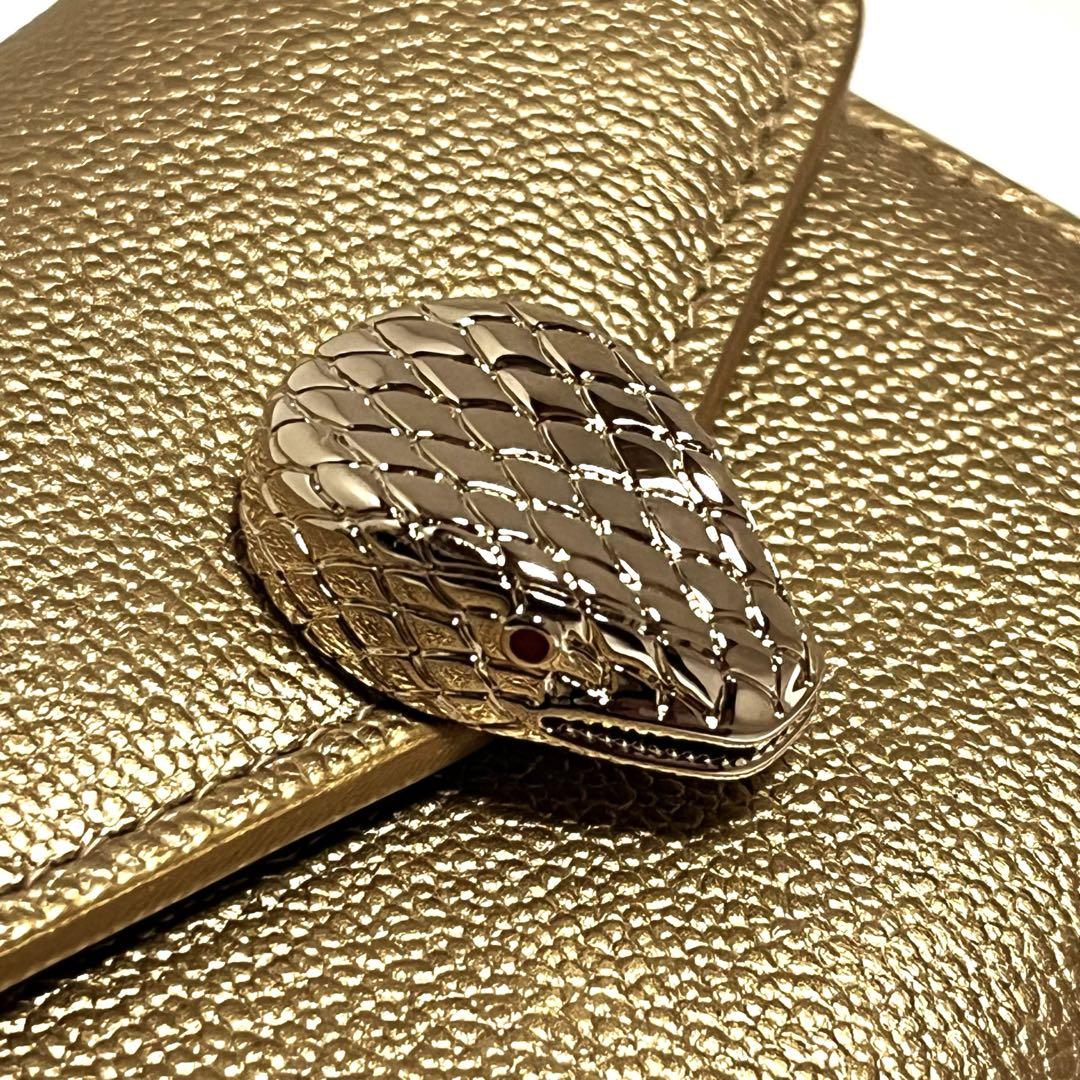 BVLGARI 三つ折り財布 セルペンティ フォーエバー ゴールド 美品 未使用