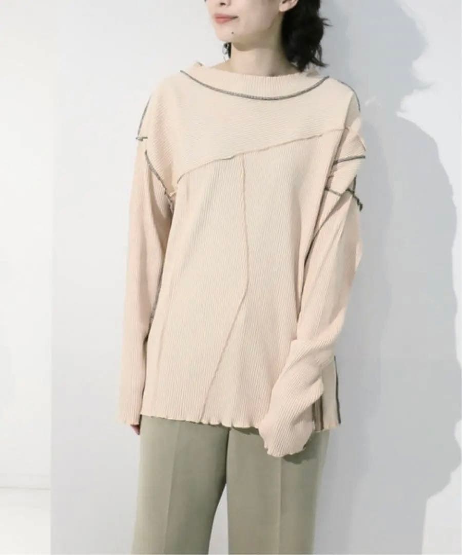 名作 CITYSHOP シティショップ リブパッチワークトップス カジュアル