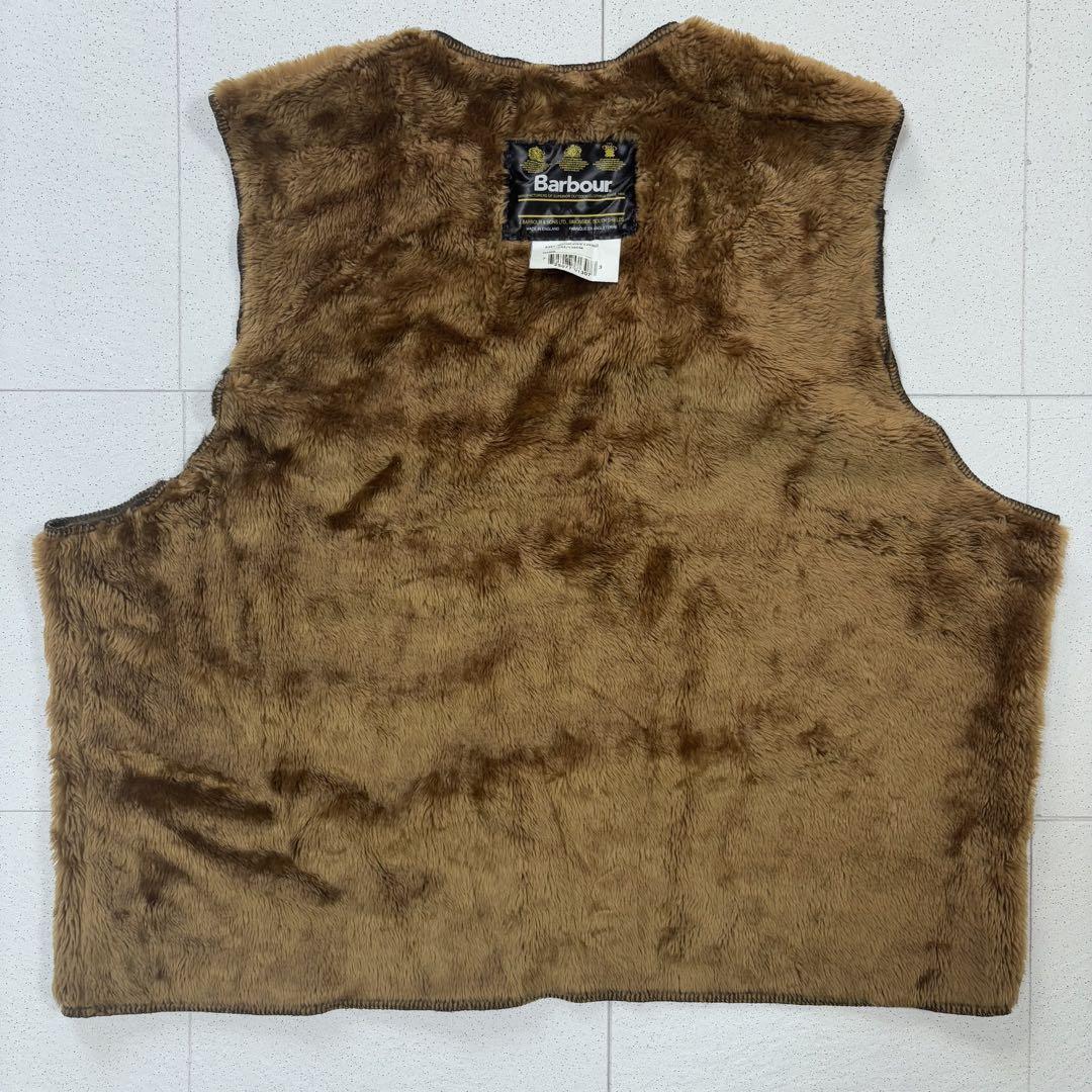 90s Barbour パイルライナーベスト C52/132CM ブラウン