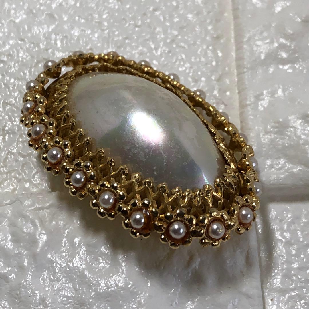 販売での到着】 ミキモト パールブローチ シルバー 2粒パール 蝶結び