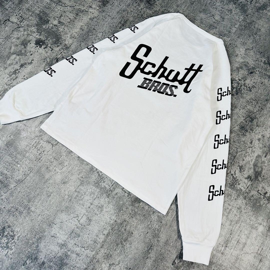 Schott ショット 長袖カットソー ロンT プリント サイズM
