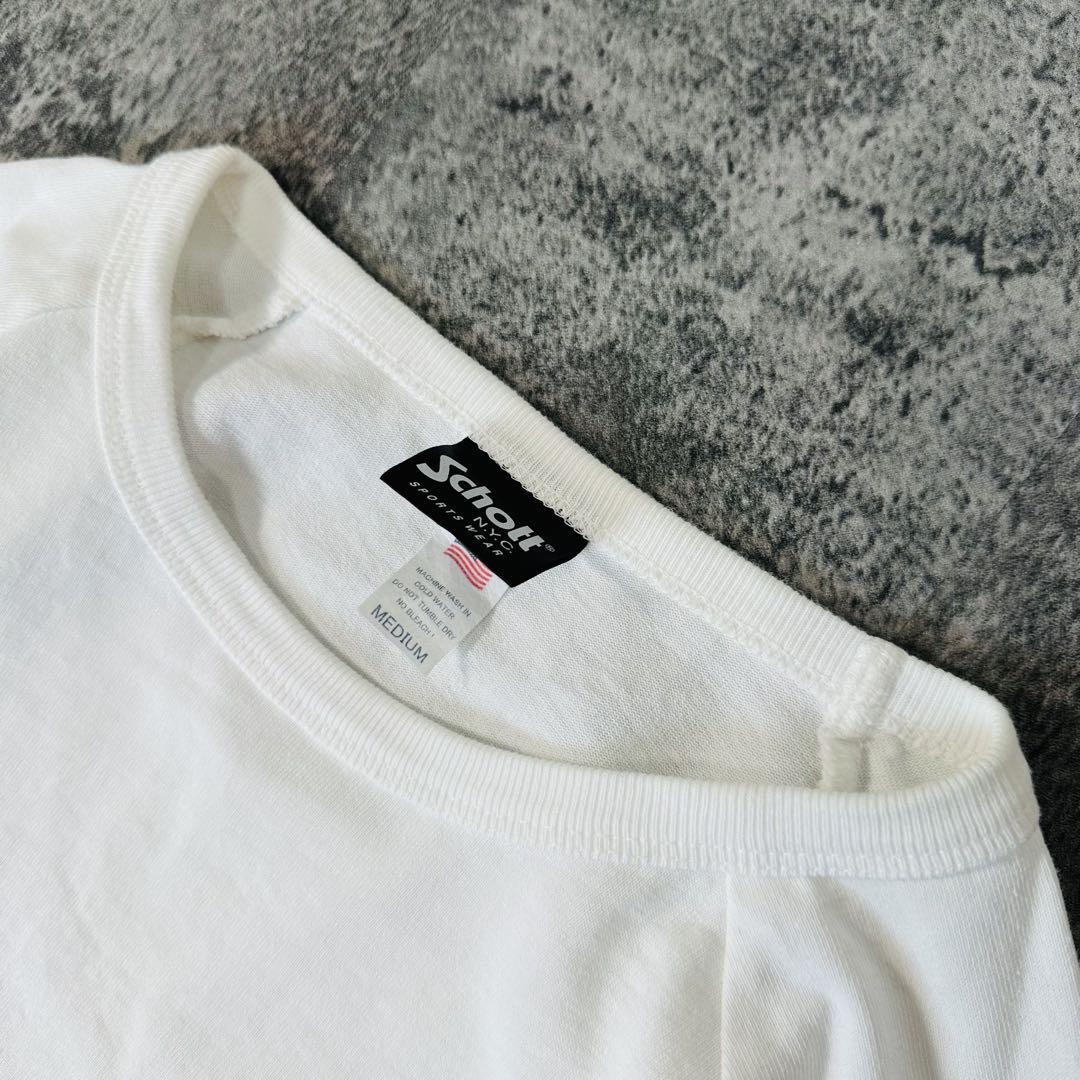 Schott ショット 長袖カットソー ロンT プリント サイズM