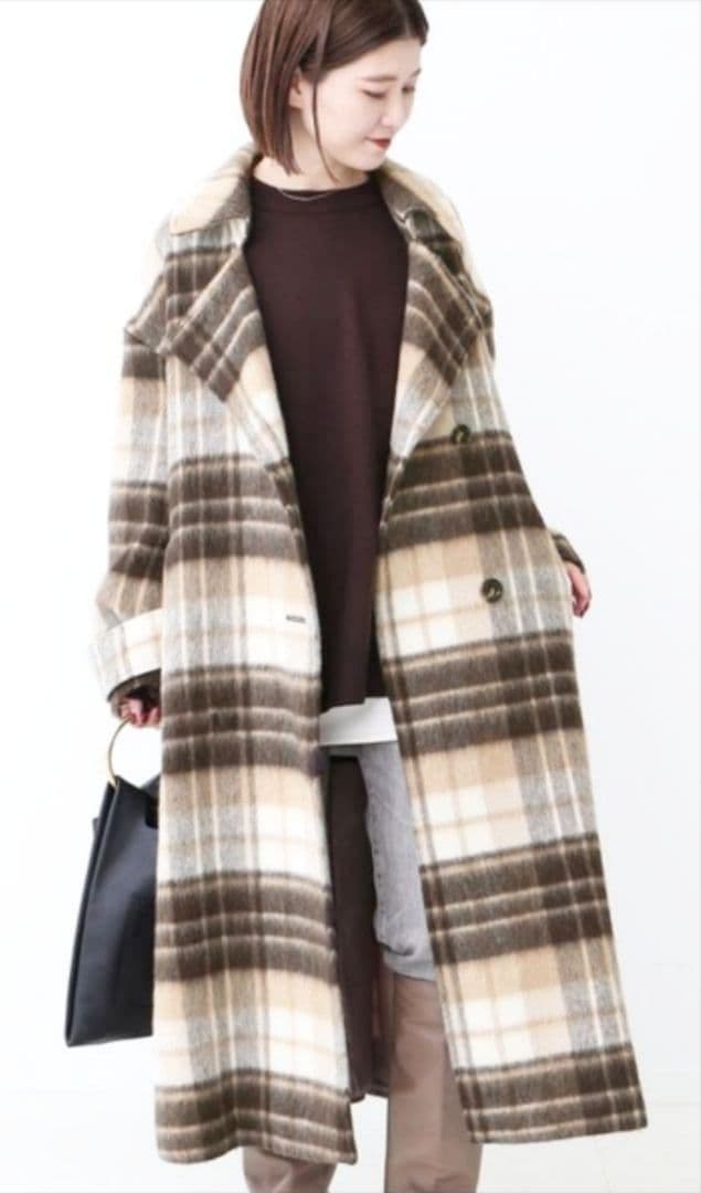 10-73 MANTECO生地 スピックアンドスパン ロングコートM Spick and Span