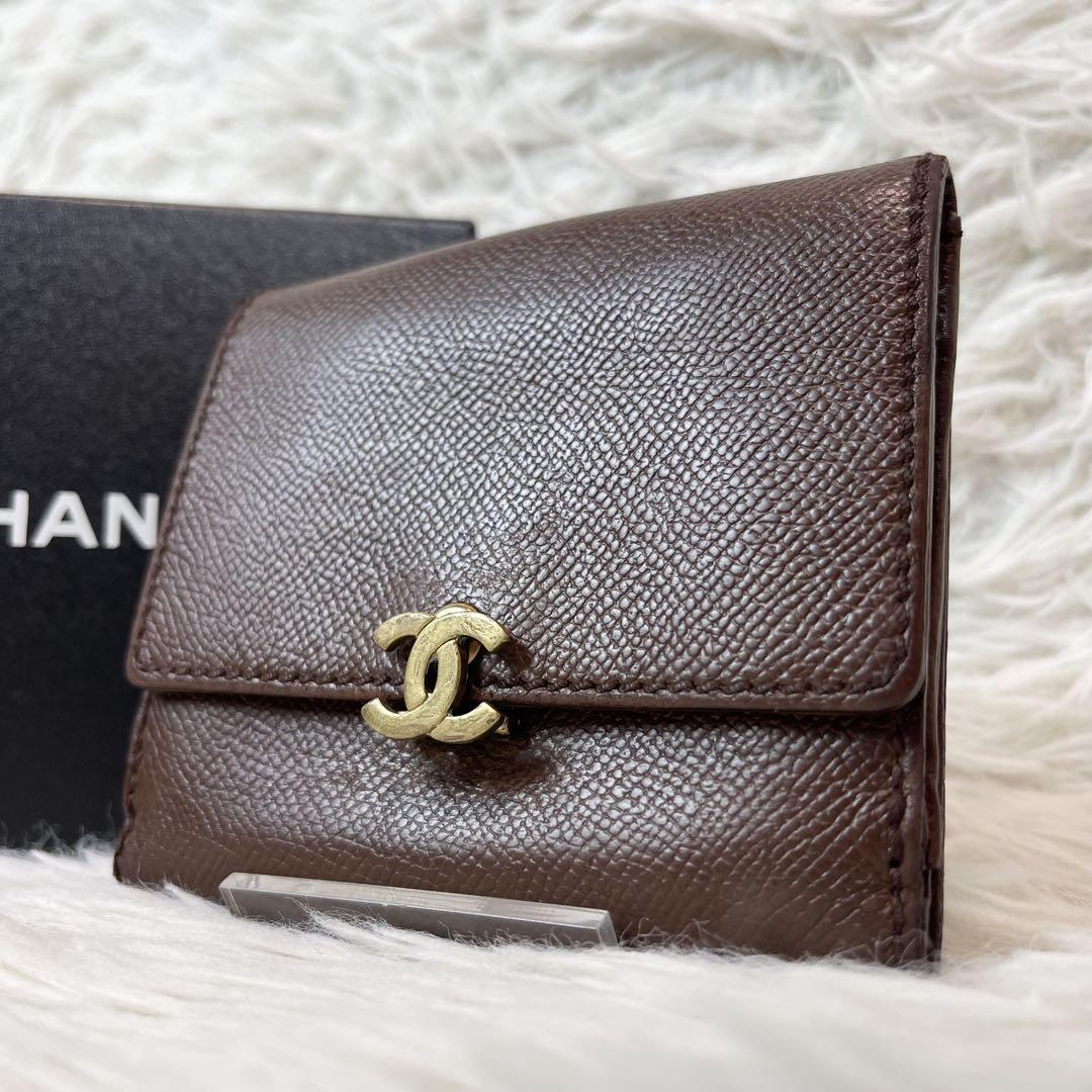 美品✨CHANEL シャネル ココロック Wホック 二つ折 財布