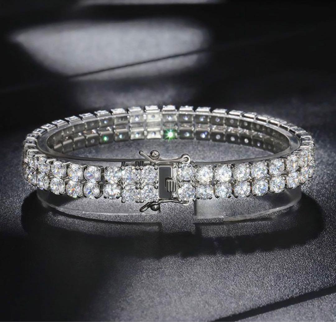 二層テニスチェーンブレスレット｜大人のための極上ブリリアンス｜最上級5Aストーン