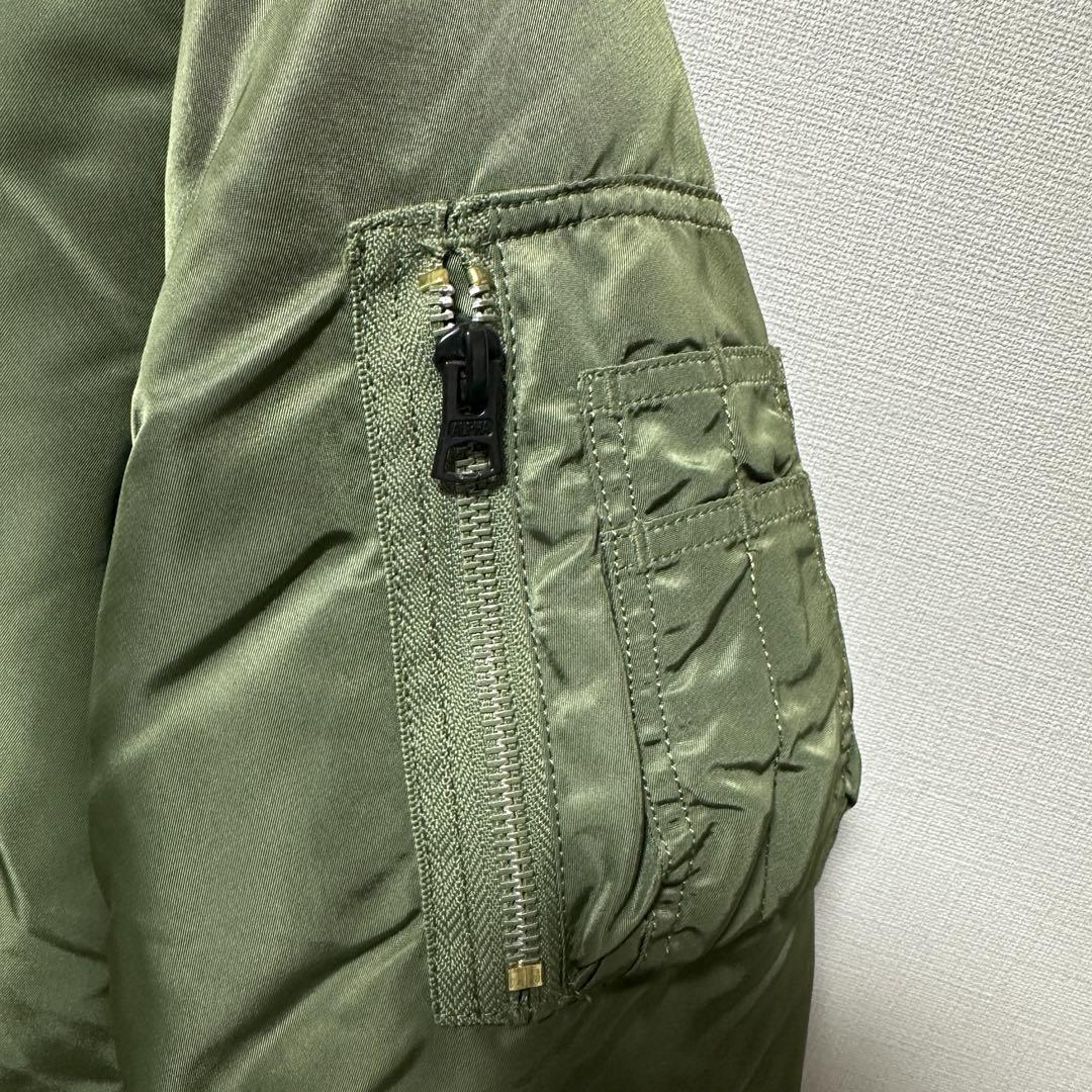 【美品】ALPHA アルファ MA-1 フライトジャケット サイズM カーキ