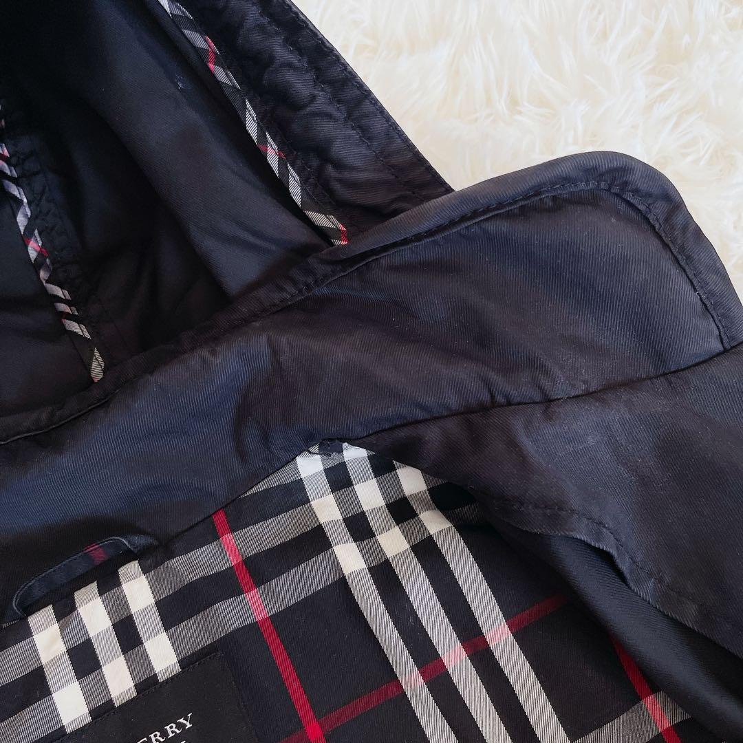 【BURBERRY BLACK LABEL】モッズコート ブラック Lサイズ