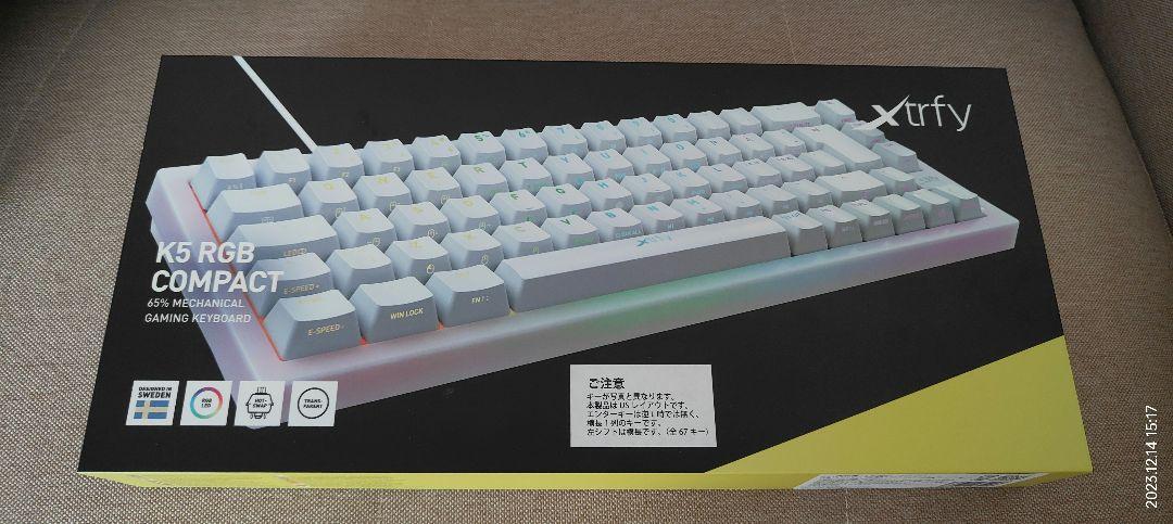 Xtrfy K5 RGB COMPACT WHITE白 英語配列ANSI