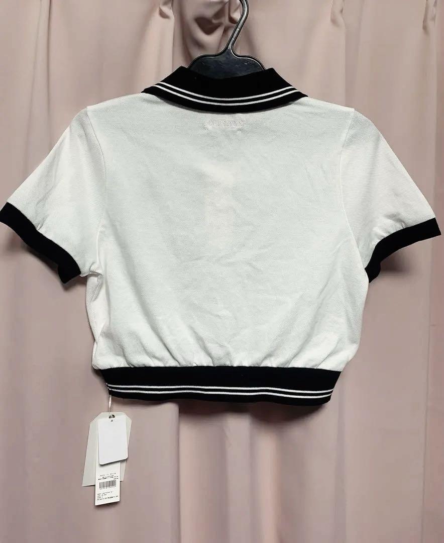 LILY BROWN×MARY QUANT】クロップドリボンポロシャツ