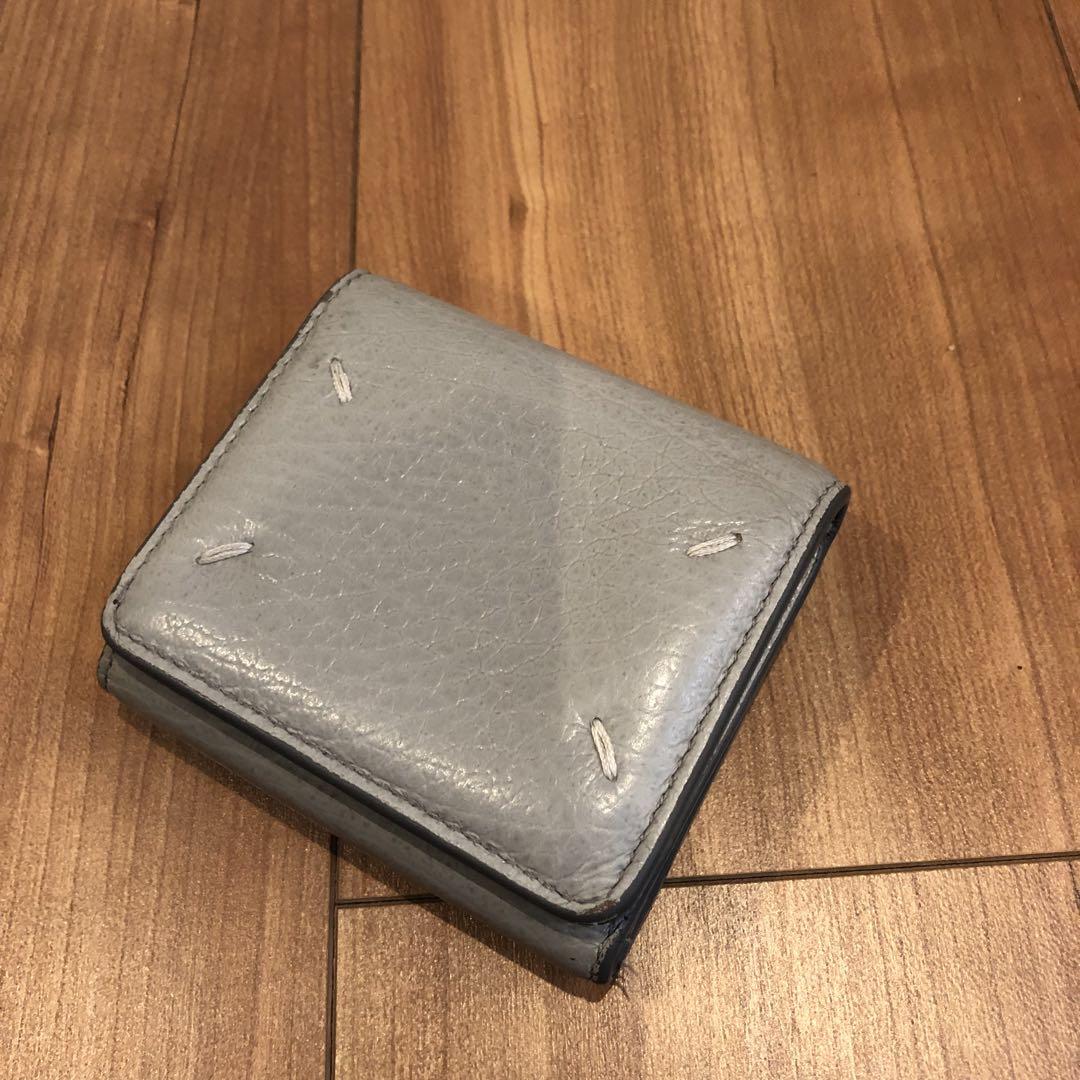 メゾンマルジェラ 折り財布 4ステッチ グレー
