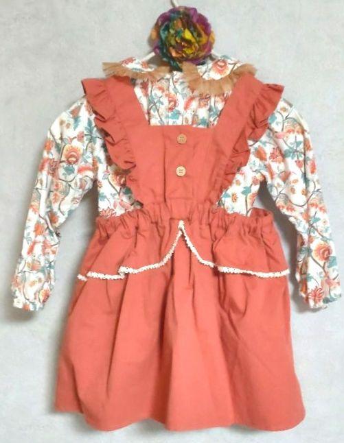 HAPPYOLOGYブラウス3y　新品chouchoukchouエプロンドレス