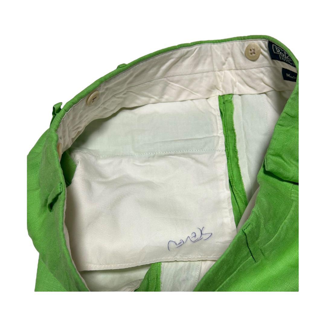 90s Ralph Lauren スラックス リネン イタリア製 グリーン 34