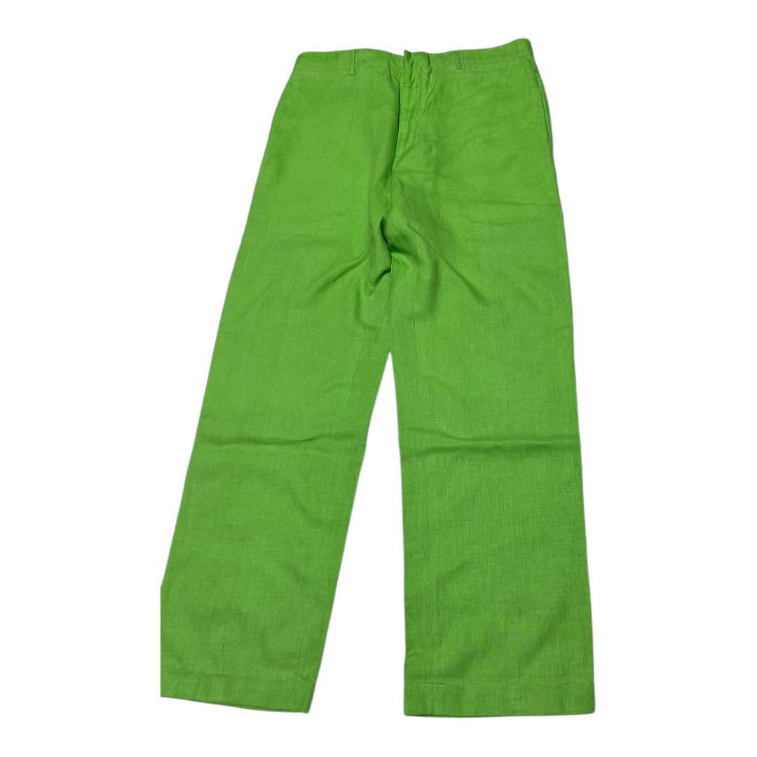 90s Ralph Lauren スラックス リネン イタリア製 グリーン 34