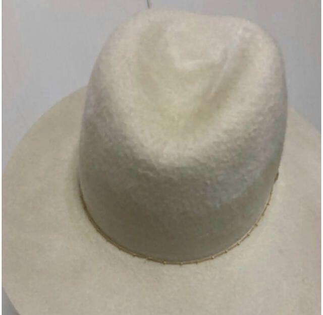 未使用 アリシアスタン ウール Flat Brim Fedora Hat