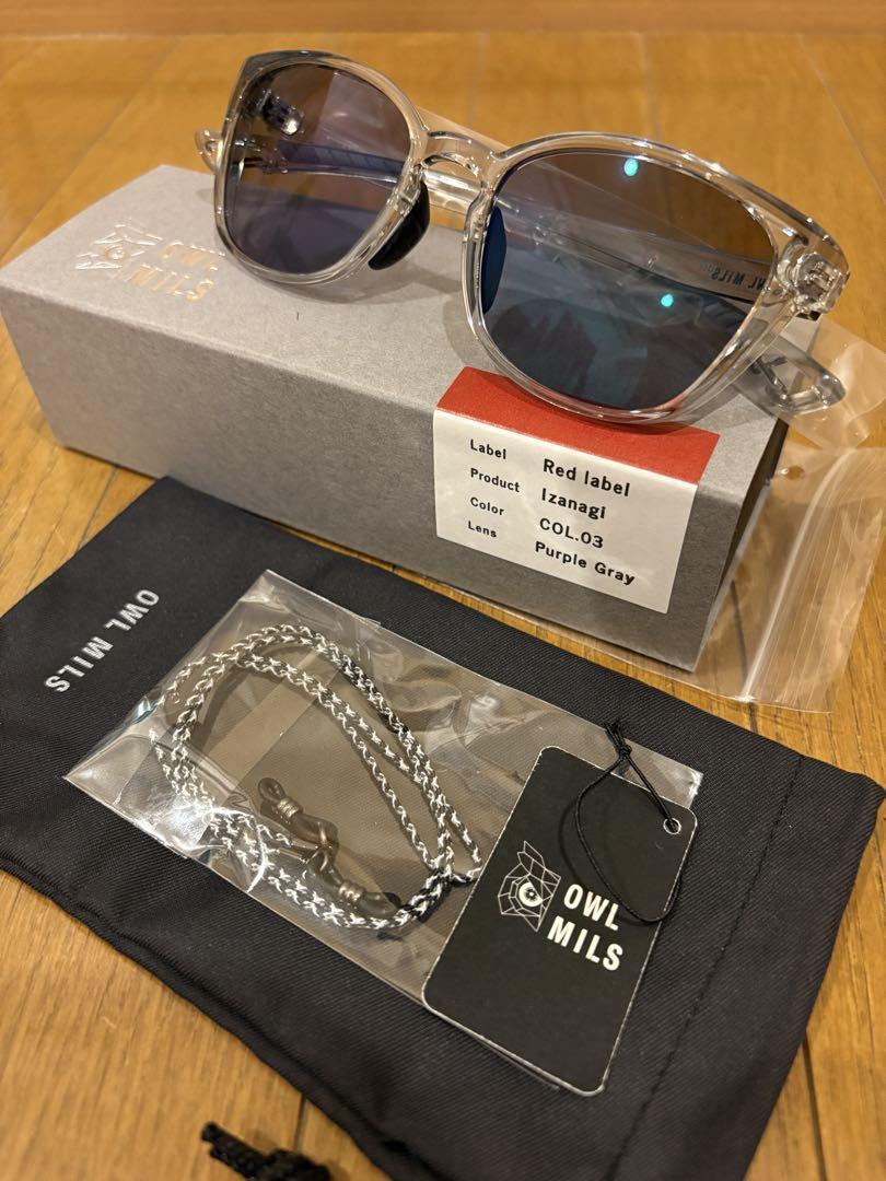 OWL MILS サングラス Izanagi Red label クリアグレー