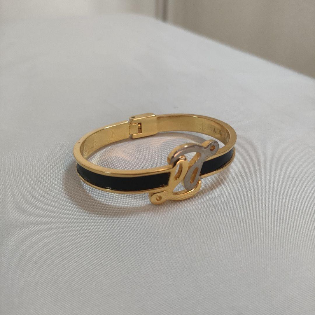 ひ769 美品　LOEWE　オールドロエベ　ゴールド ロゴ ブレスレット