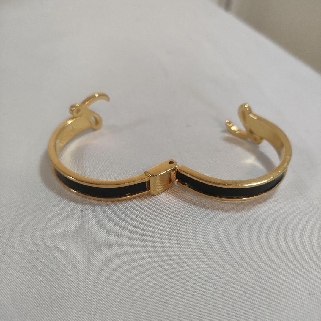 ひ769 美品　LOEWE　オールドロエベ　ゴールド ロゴ ブレスレット
