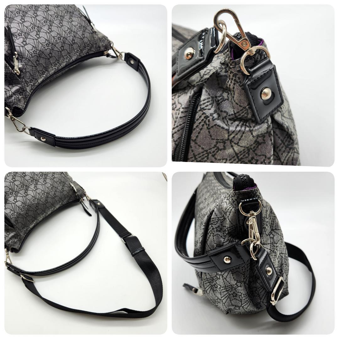 美品 ANNA SUI 2way メテオ ショルダーバッグ グレーc926 美品 ANNA SUI 2way メテオ ショルダーバッグ グレーc926 - メルカリ